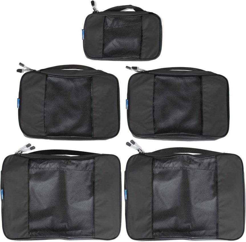 Packing Cube System - Durable 5 Piece Weekender Plus Set (Black) - Image 4